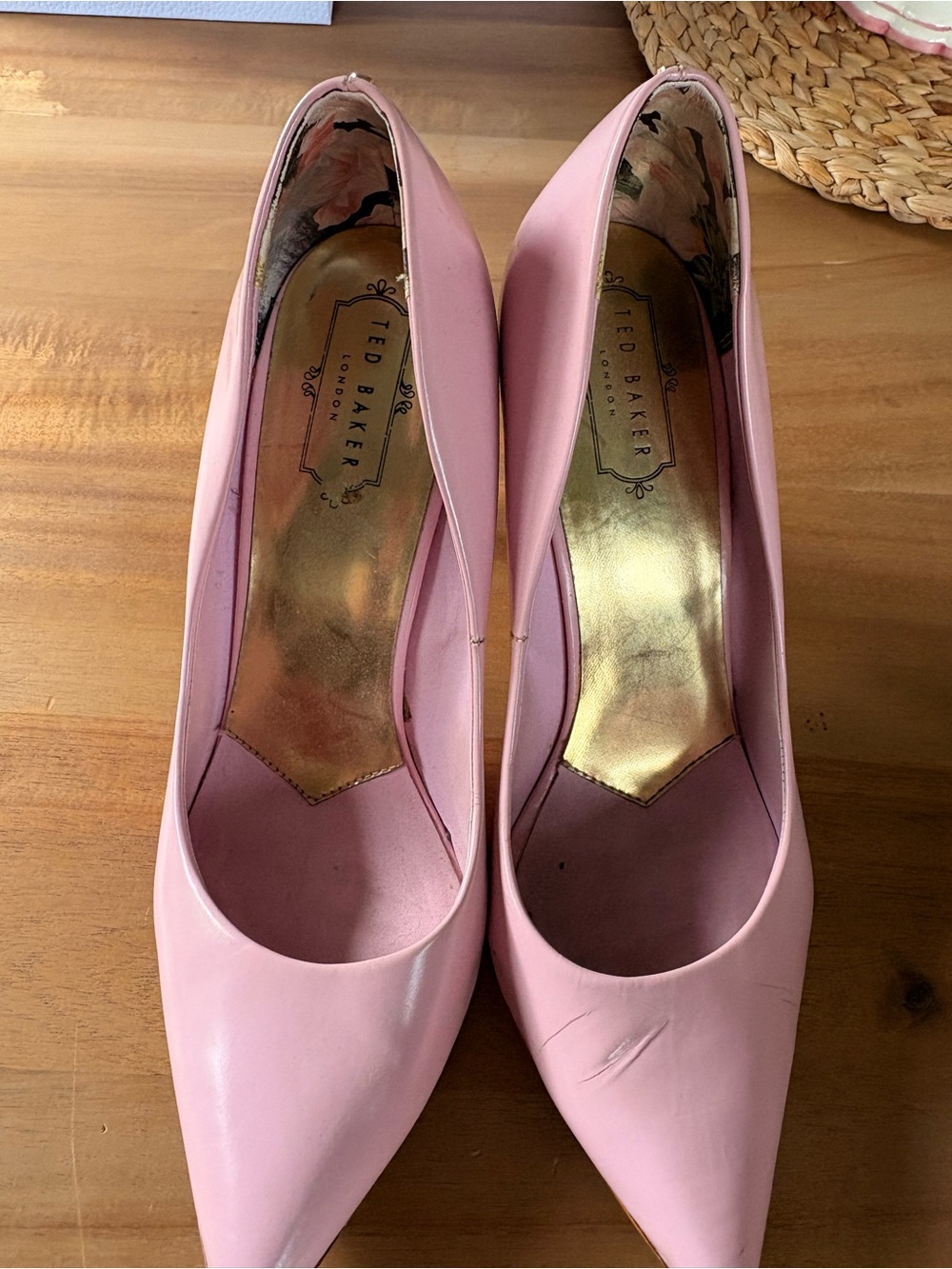 Ted Baker Blush Pink Pointed Toe Pumps
